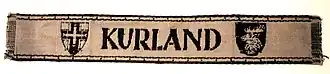 Fascia da braccio "Curlandia" - nastrino per uniforme ordinaria
