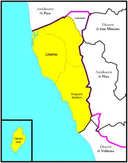 Mappa della diocesi
