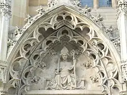 San Chiliano nel portale meridionale della Chiesa a lui dedicata ad Heilbronn