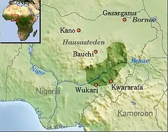 Kwararafa - Localizzazione