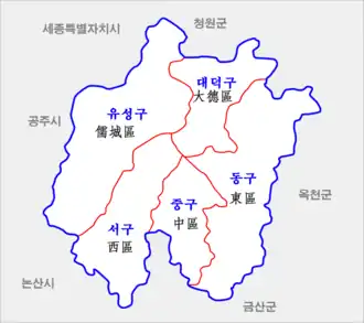 Daejeon – Mappa