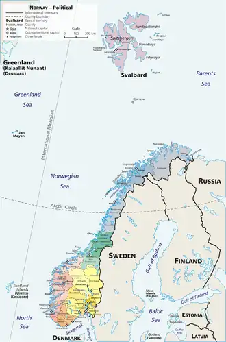 Isole Svalbard e Jan Mayen - Localizzazione