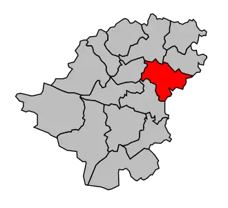 Cantone di La Réole – Mappa
