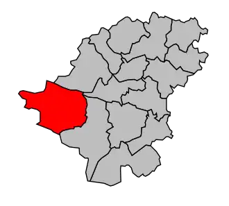 Cantone di Saint-Symphorien – Mappa