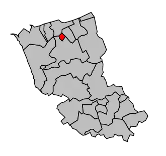 Cantone di Dunkerque-Ovest – Mappa
