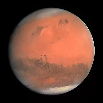 il pianeta Marte visitato da Mars 2 e Mars 3.