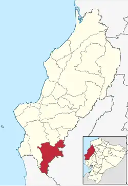 Cantone di Paján – Mappa