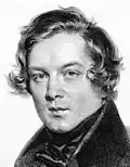 Schumann nel 1839, litografia di Josef Kriehuber