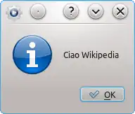 Un esempio di finestra con messaggio realizzabile con KDialog in KDE 4.6.