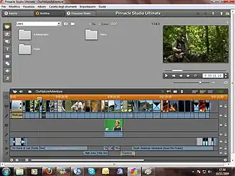 Progetto campione in Pinnacle Studio 14 su Windows 7.