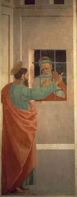 XIII=San Pietro visitato in carcere da san Paolo, Lippi (non restaurato)