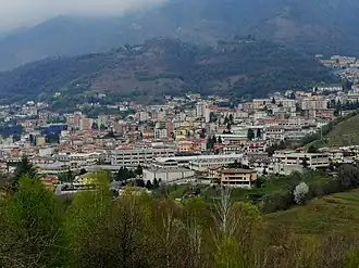 Vista di San Sebastiano dalla zona industriale di Lumezzane