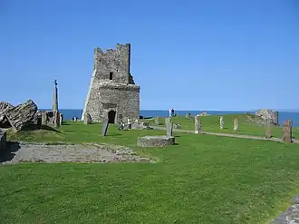 Cortile interno del castello di Aberystwyth.
