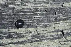 Anfibolite con layering mineralogico.