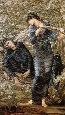 La seduzione di Merlino (1874) di Edward-Burne Jones.