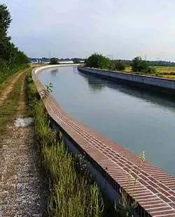 Il canale nei pressi di Balocco