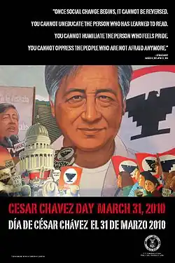 I sostenitori di Cesar Chavez affermano che il suo lavoro ha portato a numerosi miglioramenti per i lavoratori del sindacato. Sebbene il sindacato UFW (United Farm Workers of America) vacillò pochi anni dopo la morte di Chávez nel 1993, egli divenne un iconico "santo popolare" nel pantheon dei messicani americani.