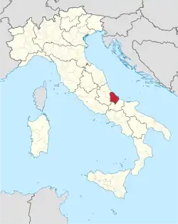 Provincia di Chieti – Localizzazione