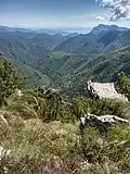 Vista della Val Vestino dalla vetta del monte Cingla