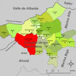 Cocentaina – Mappa