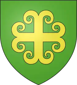 Di verde, alla croce accerchiellata d'oro