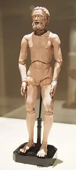 Un manichino in argilla creato da Albrecht Dürer, circa 1525.