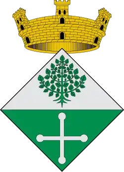 croce bordonata nello stemma di Les Avellanes i Santa Linya