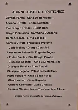 Il nome di Guido Chiarelli è inserito nella lista degli alunni illustri del Politecnico di Torino (Mostra "L'istituzione a Torino dell'università e del politecnico" organizzata presso la Circoscrizione 1 - Torino Crocetta - Novembre 2024)