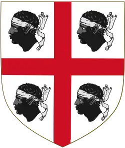 Croce accantonata da quattro teste di moro (Regno di Sardegna)