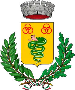 Biscione ingollante un putto di carnagione (Besnate)