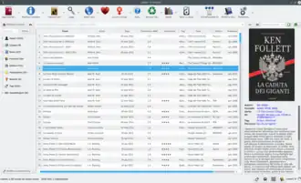 Interfaccia di Calibre 2.38 (Debian)