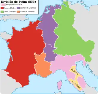 Il Regno di Provenza (855-859) - trattato di Prüm (855)