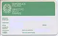 Il codice fiscale su tesserino di plastica, rilasciato nel 1991.