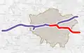Mappa della Fase 3 del Progetto Crossrail (2018)