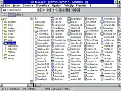 File Manager di Windows 3.11