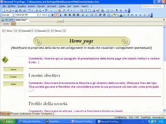 Microsoft FrontPage 2003 su Windows XP