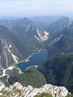 Il lago visto dalla Cima del Lago (Jerebica)