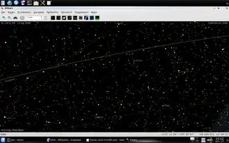 KStars mentre mostra il cielo notturno di Hannover