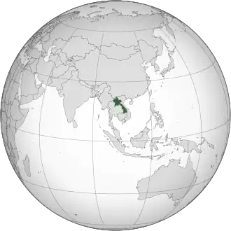 Laos - Localizzazione