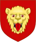 Di rosso, al leone d'oro allumato di rosso[4]
