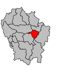 Cantone di Aubenas – Mappa