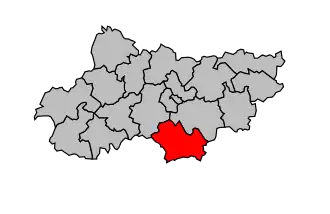 Cantone di Vergt – Mappa