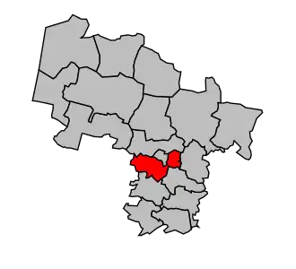 Cantone di Mont-de-Marsan-Sud – Mappa
