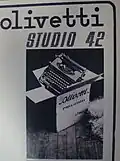 Pubblicità della macchina da scrivere Olivetti «Studio 42» su Oggi