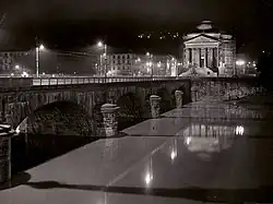 Illuminazione della Chiesa della Gran Madre di Dio e del Ponte Vittorio Emanuele I, su progetto di Guido Chiarelli, anni '60