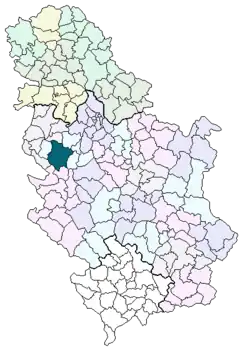 Valjevo – Mappa