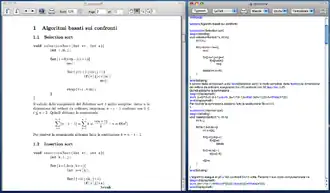 Screenshot di TeXShop