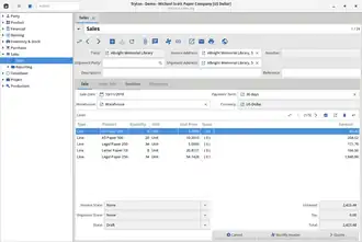 Il modulo Tryton per la vendita