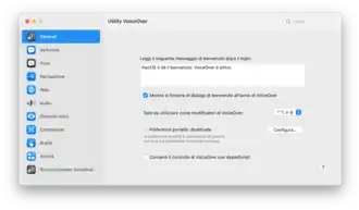 Utility VoiceOver su MacOS Big Sur