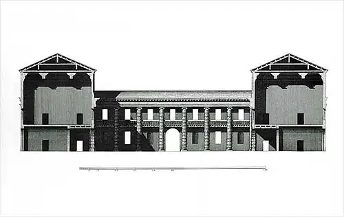 Villa Serego, sezione (Ottavio Bertotti Scamozzi, 1781)